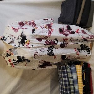 Jogal button down floral water colorbcasual dress shirt XXL